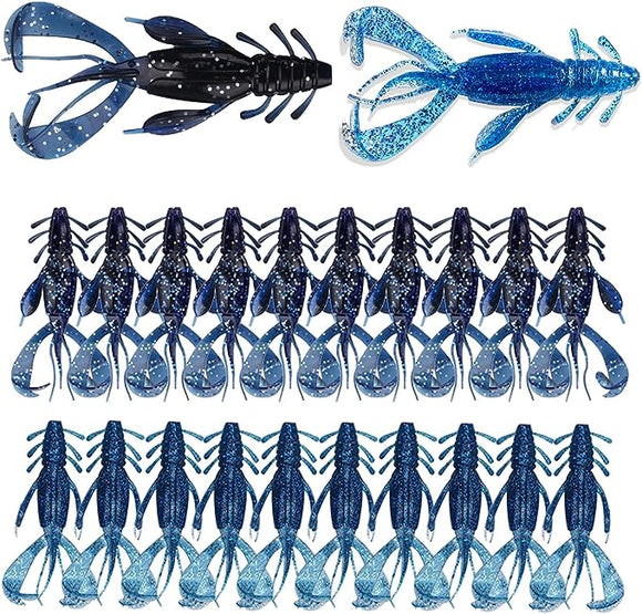 Crappie Lures Kit,Soft Plastic Fishing Lures,Weedless Worm for Bass,JoyFishing Curly-Tail Swim-Bait Fishing Lure,Power Bait Scent Fishing Soft Bait(10/20Pcs)