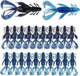 Crappie Lures Kit,Soft Plastic Fishing Lures,Weedless Worm for Bass,JoyFishing Curly-Tail Swim-Bait Fishing Lure,Power Bait Scent Fishing Soft Bait(10/20Pcs)
