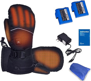 Heated Gloves,Rechargeable Electric Gloves for Men Women,JoyFishing Heated Gloves with 5000mAh×2 Battery Packs,Waterproof Heating Hand Warmer Winter Gloves 3 Temperature Adjustment