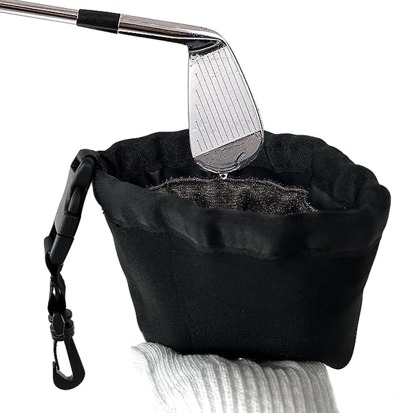 JoyFishing Golf Club Cleaner, Golf Ball Cleaning Bag,Portable Detachable Golf Club Brush Groove Cleaner,Waterproof Clean Face Technology Liner,Machine Washable Dry Neoprene Exterior