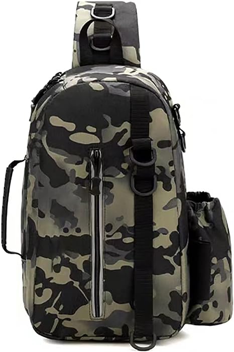 Pro Fishing Backpack,Fishing Tackle Bag with Rod Gear Holder,Fishing Tackle Storage Bag for Fishing Hiking Camping Hunting,Fishing Gifts for Men,Lightweight (CamoB)