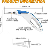 Fishing Pliers Saltwater,JoyFishing Fishing Scissors for Braided Line,Fishing Line Cutter Saltwater and Freshwater,Fishing Scissors With hanging buckle for Mono Braided Line,Fishing Gear (Blue&White)