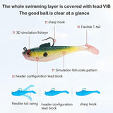 JoyFishing Paddle Tail Swimbait with jig Hook,Fishing Lures for Bass Trout Swimbaits,Soft Fishing Lures jig Heads,Slow Sinking Bait for Freshwater Saltwater