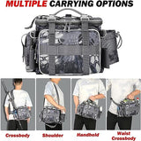 JoyFishing Fishing Tackle Bag with Rod Holders,Fishing Backpack Outdoor, Water-Resistant Fishing Bag,Fishing Gear Bag for Fishing, Camping,Hiking,Outdoor Sports(Camouflage)