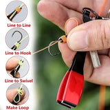 JoyFishing 4PCS Fishing Knot Tying Tool,4 in1Fly Line Clippers with Retractor Combo for Fishing Hooks,Lures,Flies,Trout Line Backing, Fly Fishing Quick Knot Tying Tool Line Cutter
