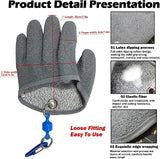 JoyFishing Fishing Glove for Men with Magnet Release,Fisherman Professional Catch Fish Gloves Cut/Puncture, Fish Handling Gloves with Fishing Towel for Outdoor Fishing