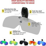 JoyFishing Polarized Sports Sunglasses For Men Women Hat Clip-on Fishing Sunglasses UV400 Protection For Fishing，Cycling