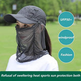JoyFishing Fishing Hat for Women& Men, Sun Protection Baseball Cap Foldable Sun Hat with Face Cover & Neck Flap for Outdoor