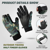 Winter Fishing Gloves Full Finger/Fingerless Gloves,Touchscreen Water Resistant Warm Fishing Gloves for Cold Weather,JoyFishing Pro Anti-Slip Camo Glove for Ice Fishing,Photography