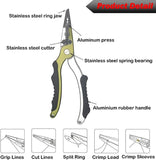 JoyFishing 7.3'' Fishing Pliers with Sheath & Lanyard,Aluminum Fishing Pliers Saltwater, Corrosion Resistance Fly Fishing Pliers with Split Ring,Saltwater Resistant Fishing Gear for Men