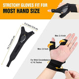 JoyFishing Rechargeable LED Flashlight Gloves,Outdoor Fishing Gloves Dad Men Gifts, Protection Fishing Fingerless Gloves,Finger Stall Protector Fishing Gloves for Camping Fishing Repairing