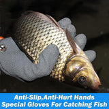 JoyFishing Fishing Glove for Men with Magnet Release,Fisherman Professional Catch Fish Gloves Cut/Puncture, Fish Handling Gloves with Fishing Towel for Outdoor Fishing