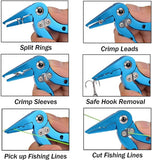 JoyFishing Fishing Pliers Saltwater with Blade Cutter,Aluminum Fishing Multitool Hook Remover for Split Ring,Fishing Line Cutting and Hook Removal-Never Rust,Fishing Gear Gifts for Men