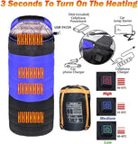 Camping Sleeping Bag,Heated Sleeping Bag 3-4 Season Warm/Cool Weather,JoyFishing Fall Lightweight Waterproof Sleeping Bags for Adults Kids,Outdoors Camping Bed Traveling Gear Equipment