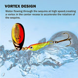 4pcs Fishing Lure Spinnerbait,Water Spinner-Bait Bass Fishing Lure,3D Bass Spinner Baits,Trout Salmon Hard Metal Spinnerbaits,Hard Metal Spinnerbaits Kit