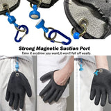 JoyFishing Fishing Gloves with Magnet Release,Fishing catching Gloves Non-Slip,Fisherman Professional Catch Fish Gloves