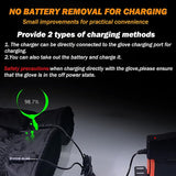 Heated Gloves,Rechargeable Electric Gloves for Men Women,JoyFishing Heated Gloves with 5000mAh×2 Battery Packs,Waterproof Heating Hand Warmer Winter Gloves 3 Temperature Adjustment