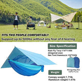 JoyFishing Camping Hammock with Net,Tree Straps and Removable Rain Fly Tarp,Lightweight Double Hammock,Portable Hammock Rainfly Set for Outdoor Hiking Backpacking,Travel (Camo)
