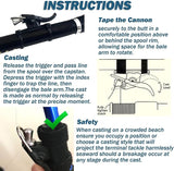 JoyFishing Cannon Surf Fishing Trigger aid,Breakaway Sea Fishing Casting Trigger, Fixed Spool Casting Aid,Easy to use Fixed Spool Casting Aid,Safe Thumb Button Cannon Clip for Fishermen