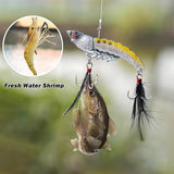 Fishing Lures Sinking Metal Spoons Jigging Bait,2PCS Fishing Jigs Spoon,Crayfish Fishing Lures with Feather Hook,JoyFishing Saltwater Jigs Fishing Lures,Crayfish Lures