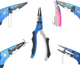 JoyFishing 7.3'' Fishing Pliers with Sheath & Lanyard,Aluminum Fishing Pliers Saltwater, Corrosion Resistance Fly Fishing Pliers with Split Ring,Saltwater Resistant Fishing Gear for Men