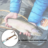 4pcs Fishing Lure Spinnerbait,Water Spinner-Bait Bass Fishing Lure,3D Bass Spinner Baits,Trout Salmon Hard Metal Spinnerbaits,Hard Metal Spinnerbaits Kit