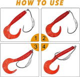 Weighted Swimbait Hooks,Jig Heads Fishing Hooks with Twistlock,Soft Plastic Worm Fishing Hook 2g/2.5g/3g/5.25g/7g,JoyFishing Fishing Hooks Extra Wide Gap Hook with Lead