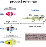 Joy Fishing 3 Pack Fishing Jigs Lures Saltwater 100g-200g,Slow Luminous Pitch, Jig Spoon Lure for Tuna,Salmon,Grouper,Bass,Snapper,Sailfish