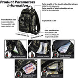 JoyFishing Fishing Tackle Backpack,Single/double shoulder Fishing Backpack with Rod Holder,Waterproof Large Tackle Gear Bag Storage, Fishing Tackle Bag for Fishing,Camping,Hiking (CamoA)
