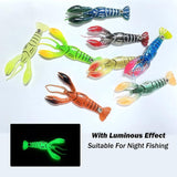 Soft Fishing Lure Crawfish Bait,Soft Bionic Fishing Lure Freshwater Craw Baits,Mock Lure Can Bounce,JoyFishing Realistic Shrimp Finshing Lure Fishing Accessory 3.7’’/0.2 oz (Pack of 4/8)