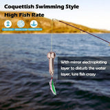 4PCS Fishing Lures Fishing Spoons,Special Shaped Hard Metal Sequin Fishing Jigs Baits,JoyFishing Spoof Gifts Wobble Feathers Fishing Hook for Freshwater Fishing Lovers