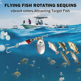 4pcs Fishing Lure Spinnerbait,Water Spinner-Bait Bass Fishing Lure,3D Bass Spinner Baits,Trout Salmon Hard Metal Spinnerbaits,Hard Metal Spinnerbaits Kit
