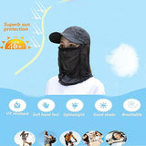 JoyFishing Fishing Hat for Women& Men, Sun Protection Baseball Cap Foldable Sun Hat with Face Cover & Neck Flap for Outdoor