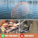 Handmade Saltwater cast nets for Fishing,Fishing Cast Net with Heavy Duty Real Zinc Sinker Weights for Bait,JoyFishing Tire Line Fish Heavy Duty Throw Net 4FT/5FT/6FT Radius Frisbee Fishing Nets