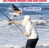 JoyFishing Cannon Surf Fishing Trigger aid,Breakaway Sea Fishing Casting Trigger, Fixed Spool Casting Aid,Easy to use Fixed Spool Casting Aid,Safe Thumb Button Cannon Clip for Fishermen