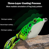 Topwater Frog Lure,Bass Trout Fishing Lures Kit,Realistic Frog Lures with Weedless Hooks,JoyFishing Soft Swimbait Floating Bait for Saltwater Freshwater Trout Bass