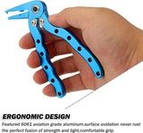 JoyFishing Fishing Pliers Saltwater with Blade Cutter,Aluminum Fishing Multitool Hook Remover for Split Ring,Fishing Line Cutting and Hook Removal-Never Rust,Fishing Gear Gifts for Men
