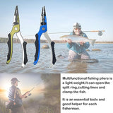 JoyFishing 7.3'' Fishing Pliers with Sheath & Lanyard,Aluminum Fishing Pliers Saltwater, Corrosion Resistance Fly Fishing Pliers with Split Ring,Saltwater Resistant Fishing Gear for Men