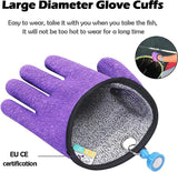 JoyFishing Fishing Glove with Magnet Release,Fishing Catching Gloves Non-Slip,Fisherman Professional Fishing Glove,Fishing Puncture Proof Gloves,Fish Gloves for handling