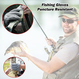 JoyFishing Fishing Glove for Men with Magnet Release,Fisherman Professional Catch Fish Gloves Cut/Puncture, Fish Handling Gloves with Fishing Towel for Outdoor Fishing
