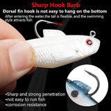JoyFishing Paddle Tail Swimbait with jig Hook,Fishing Lures for Bass Trout Swimbaits,Soft Fishing Lures jig Heads,Slow Sinking Bait for Freshwater Saltwater