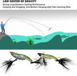 Fishing Lures Sinking Metal Spoons Jigging Bait,2PCS Fishing Jigs Spoon,Crayfish Fishing Lures with Feather Hook,JoyFishing Saltwater Jigs Fishing Lures,Crayfish Lures