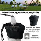 JoyFishing Golf Club Cleaner, Golf Ball Cleaning Bag,Portable Detachable Golf Club Brush Groove Cleaner,Waterproof Clean Face Technology Liner,Machine Washable Dry Neoprene Exterior