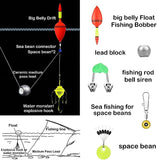 25pcs Snap Swivel Fishing Accessories,Fishing Gear Equipment with Ball Bearing Swivels Snaps,Night Fishing Rod Bait Alarm Bell,Fishing Floats,Lead Block,Saltwater Freshwater Fishing Tackle