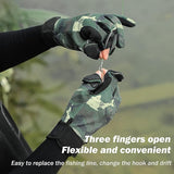 Winter Fishing Gloves Full Finger/Fingerless Gloves,Touchscreen Water Resistant Warm Fishing Gloves for Cold Weather,JoyFishing Pro Anti-Slip Camo Glove for Ice Fishing,Photography