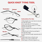JoyFishing 4PCS Fishing Knot Tying Tool,4 in1Fly Line Clippers with Retractor Combo for Fishing Hooks,Lures,Flies,Trout Line Backing, Fly Fishing Quick Knot Tying Tool Line Cutter