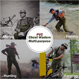 JoyFishing Chest Waders,Boot foot Chest Wader,Hunting Fishing Waders for Men Women with Boots, Fishing Waders for Men with Boot Hanger,3-Ply Nylon/PVC Waterproof Fishing & Hunting Waders