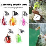 5pcs Spinnerbait Fishing Lures Kit Set,Hard Metal Spinner Bait Kit Jigs Lure for Bass Pike Trout Salmon,JoyFishing Hard Spinner Lures,Bass Fishing Lure Spinner Baits Kit