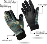 Winter Fishing Gloves Full Finger/Fingerless Gloves,Touchscreen Water Resistant Warm Fishing Gloves for Cold Weather,JoyFishing Pro Anti-Slip Camo Glove for Ice Fishing,Photography