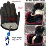 JoyFishing Fishing Glove, Fisherman Professional Catch Fish Gloves,Fishing Glove with Magnet Release,Anti-Slip Textured Grip Palm Cut Puncture Resistant Fishing Glove for Men